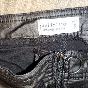 Vanilla Star Faux Leather Skirt